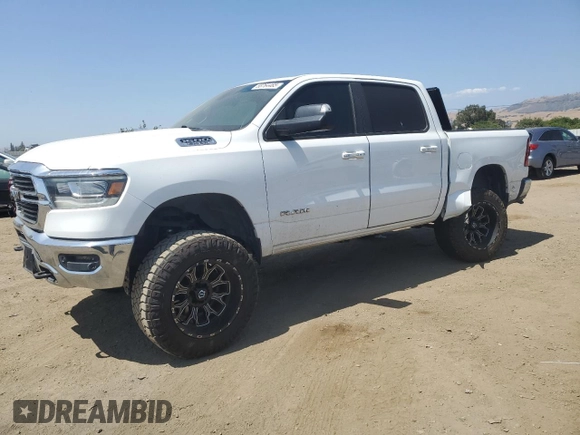 2020 Ram 1500 Big Horn with VIN 1C6SRFFT6LN154195, listed as a Copart auction lot 58764465 with 75,258 mi miles and Salvage title. Bid and sale history available at DreamBid. Image 1.