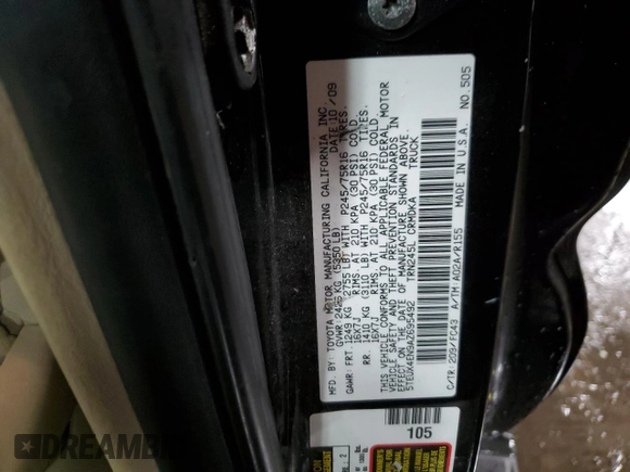 2010 Toyota Tacoma with VIN 5TEUX4EN9AZ695492, listed as a Copart auction lot 78739694 with 216,540 mi miles and Salvage Title. Bid and sale history available at carsss.com. Image 12.