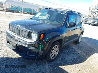 2018 Jeep Renegade Latitude with VIN ZACCJABB3JPG67817, listed as a IAAI auction lot 41611549 with 99,047 mi miles and . Bid and sale history available at DreamBid. Image 18.