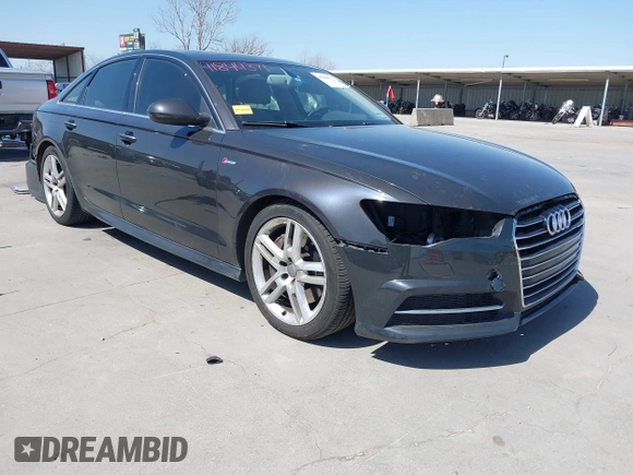 2016 Audi A6 3.0T Premium Plus with VIN WAUFGAFC0GN093898, listed as a IAAI auction lot 41844371 with 71,189 mi miles. Bid and sale history available at carsss.com. Image 1.