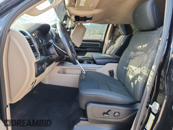 2020 Ram 1500 Big Horn with VIN 1C6SRFFT3LN329731, listed as a Copart auction lot 62726445 with 28,834 mi miles and Salvage title. Bid and sale history available at DreamBid. Image 7.