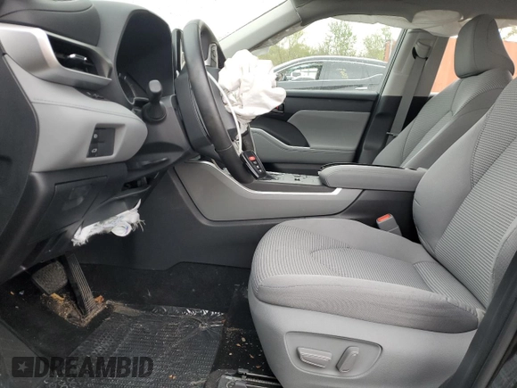 2023 Toyota Highlander Hybrid LE with VIN 5TDBBRCH5PS586128, listed as a Copart auction lot 55253445 with 28,362 mi miles and Salvage title. Bid and sale history available at DreamBid. Image 7.