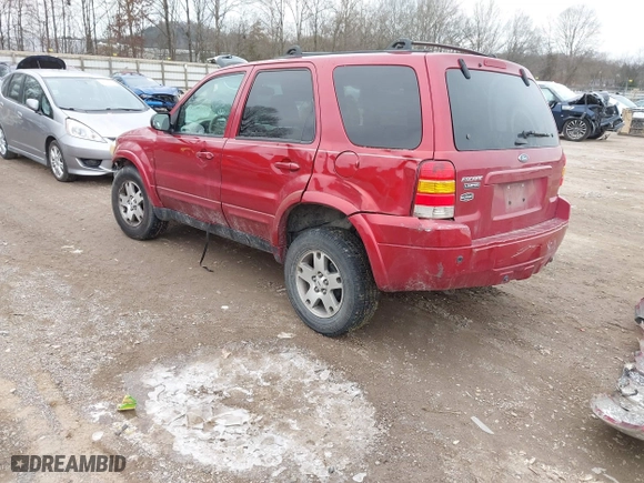 2005 Ford Escape Limited with VIN 1FMYU04155KA77626, listed as a IAAI auction lot 41368626 with 215,182 mi miles. Bid and sale history available at carsss.com. Image 3.