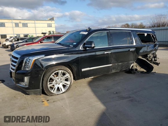 2019 Cadillac Escalade ESV Premium Luxury z VIN 1GYS4JKJXKR262769, wystawiony jako Copart lot #85207754 z przebiegiem 91 985 mil mil oraz Szkoda całkowita • Salvage title. Historia ofert i sprzedaży dostępna na DreamBid. Obrazek 1.