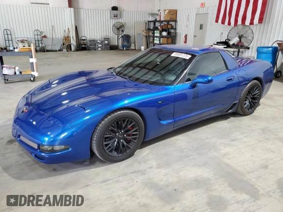 2003 Chevrolet Corvette Z06 with VIN 1G1YY12S735113198, listed as a Copart auction lot 88891225 with 50,405 mi miles and Clean Title. Bid and sale history available at carsss.com. Image 1.