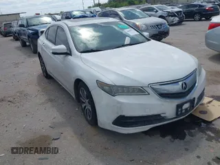 2017 Acura TLX w/Technology Pkg with VIN 19UUB1F50HA000009, listed as a IAAI auction lot 42005791 with 1 mi miles. Bid and sale history available at carsss.com. Image 1.