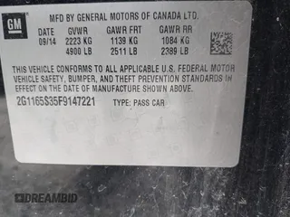 2015 Chevrolet Impala LTZ с VIN 2G1165S35F9147221, выставлен на аукционе IAAI как лот 41926280 с пробегом 148 111 миль миль и . История ставок и продаж доступна на DreamBid. Изображение 9.