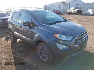 2018 Ford EcoSport Titanium z VIN MAJ6P1WL7JC189362, wystawiony jako IAAI lot #41791424 z przebiegiem 87 520 mil mil oraz . Historia ofert i sprzedaży dostępna na DreamBid. Obrazek 1.