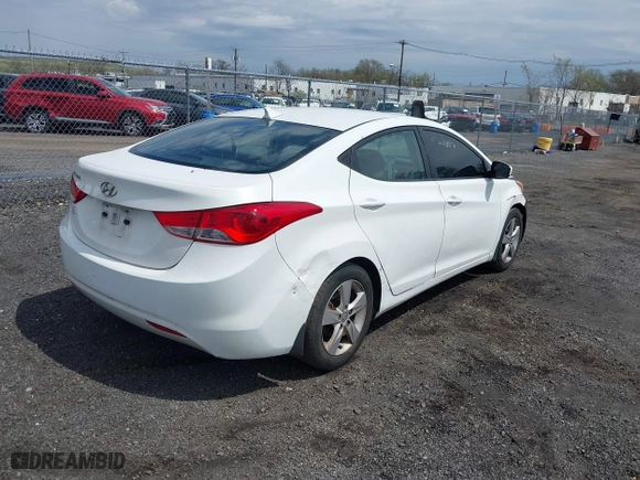 2013 Hyundai Elantra GLS with VIN 5NPDH4AE7DH453651, listed as a IAAI auction lot 42046462 with 204,244 mi miles. Bid and sale history available at carsss.com. Image 4.