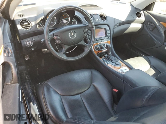 2007 Mercedes-Benz SL 550 with VIN WDBSK71F57F134782, listed as a Copart auction lot 47041625 with 54,995 mi miles and Salvage title. Bid and sale history available at DreamBid. Image 8.