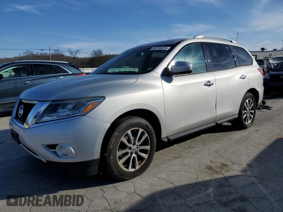 2016 Nissan Pathfinder SV with VIN 5N1AR2MMXGC618207, listed as a Copart auction lot 44759225 with 121,094 mi miles and Clean Title. Bid and sale history available at carsss.com. Image 1.