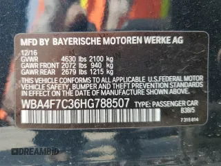 2017 BMW 4 Series 430i z VIN WBA4F7C36HG788507, wystawiony jako Copart lot #51667855 z przebiegiem 128 946 mil mil oraz Szkoda całkowita • Salvage title. Historia ofert i sprzedaży dostępna na DreamBid. Obrazek 13.