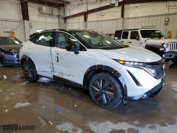 2023 Nissan ARIYA PREMIERE with VIN JN1BF0BA5PM408738, listed as a Copart auction lot 53566965 with 17,902 mi miles and Non Repairable. Bid and sale history available at carsss.com. Image 4.