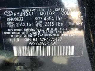 2023 Hyundai Sonata SEL z VIN KMHL64JA2PA272477, wystawiony jako Copart lot #53789905 z przebiegiem 26 330 mil mil oraz Szkody całkowita. Historia ofert i sprzedaży dostępna na DreamBid. Obrazek 12.