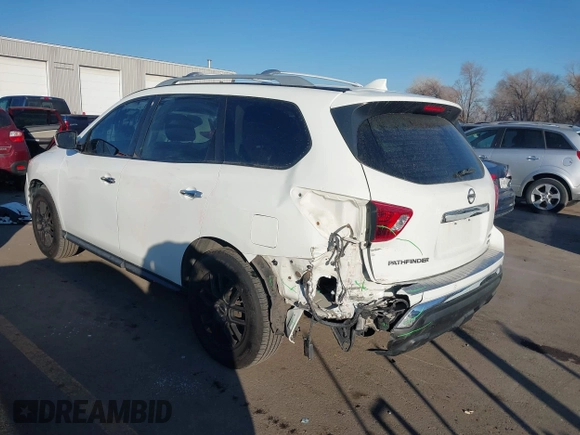 2019 Nissan Pathfinder SV with VIN 5N1DR2MM1KC590948, listed as a IAAI auction lot 41434332 with 96,352 mi miles and . Bid and sale history available at DreamBid. Image 3.