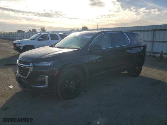 2022 Chevrolet Traverse LS with VIN 1GNERFKW7NJ128860, listed as a Copart auction lot 46322455 with 45,849 mi miles and Salvage Title. Bid and sale history available at carsss.com. Image 1.