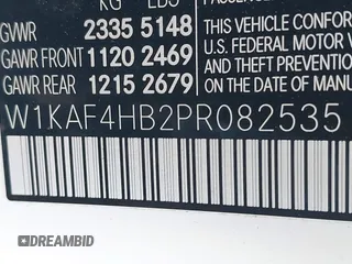 2023 Mercedes-Benz C 300 with VIN W1KAF4HB2PR082535, listed as a IAAI auction lot 41835903 with 38,692 mi miles and . Bid and sale history available at DreamBid. Image 9.