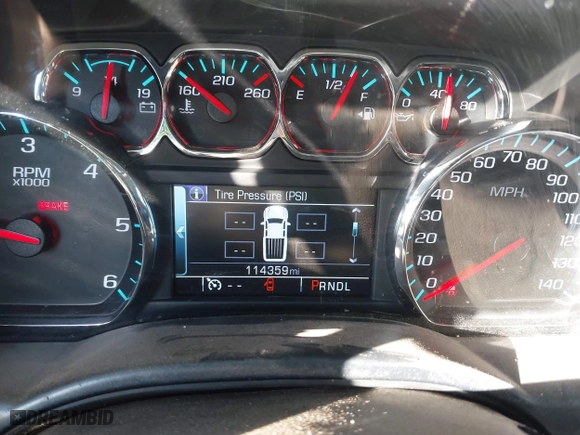 2017 Chevrolet Silverado 1500 LTZ with VIN 3GCUKSEJ9HG307781, listed as a IAAI auction lot 40750197 with 114,358 mi miles. Bid and sale history available at carsss.com. Image 7.