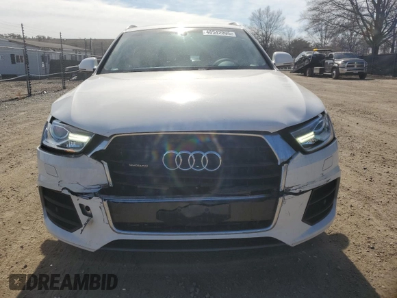2017 Audi Q3 Premium with VIN WA1ECCFS1HR008097, listed as a Copart auction lot 48542095 with 45,539 mi miles and Salvage Title. Bid and sale history available at carsss.com. Image 5.