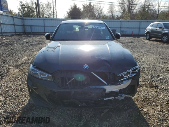 2023 BMW 3 Series 330e xDrive with VIN 3MW39FS03P8D03712, listed as a Copart auction lot 87103424 with Not Provided miles and Salvage Title. Bid and sale history available at carsss.com. Image 5.