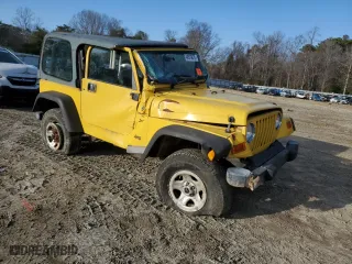 2001 Jeep Wrangler Sport with VIN 1J4FA49S21P312522, listed as a Copart auction lot 54698935 with 201,199 mi miles and Salvage Title. Bid and sale history available at carsss.com. Image 4.