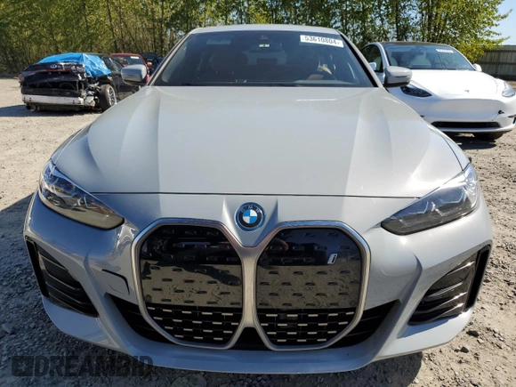 2023 BMW i4 eDrive40 with VIN WBY73AW09PFN90742, listed as a Copart auction lot 53610804 with 17,647 mi miles. Bid and sale history available at carsss.com. Image 5.