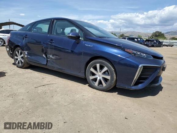 2017 Toyota Mirai with VIN JTDBVRBD9HA001930, listed as a Copart auction lot 57167705 with 57,842 mi miles and Salvage title. Bid and sale history available at DreamBid. Image 4.