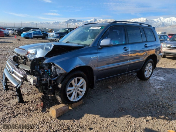 2006 Toyota Highlander Hybrid with VIN JTEEW21A660027618, listed as a Copart auction lot 46460335 with 95,775 mi miles and Salvage Title. Bid and sale history available at carsss.com. Image 1.