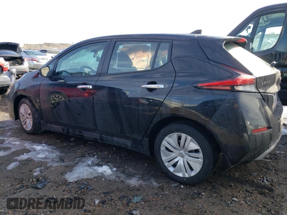 2025 Nissan LEAF S with VIN 1N4AZ1BV1SC550016, listed as a Copart auction lot 46543705 with 11 mi miles and Salvage Title. Bid and sale history available at carsss.com. Image 2.