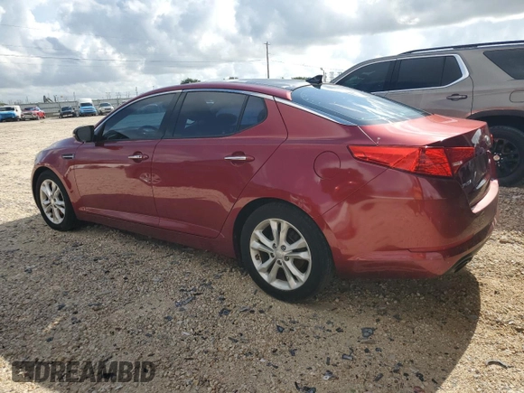 2013 Kia Optima EX with VIN 5XXGN4A7XDG211200, listed as a Copart auction lot 55419625 with 110,028 mi miles and Salvage title. Bid and sale history available at DreamBid. Image 2.