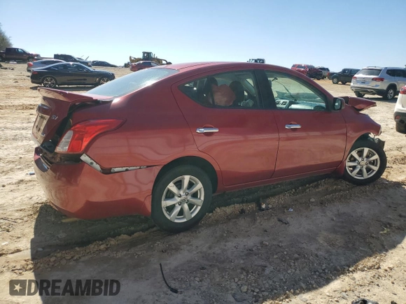 2014 Nissan Versa SV with VIN 3N1CN7AP7EL803677, listed as a Copart auction lot 45910225 with 0 mi miles and Salvage Title. Bid and sale history available at carsss.com. Image 3.