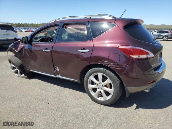 2013 Nissan Murano S with VIN JN8AZ1MW4DW319343, listed as a Copart auction lot 51769875 with 0 mi miles and Salvage Title. Bid and sale history available at carsss.com. Image 2.