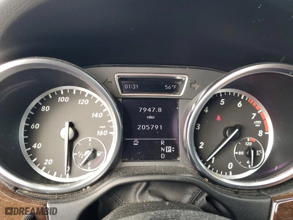 2012 Mercedes-Benz M-Class ML 350 with VIN 4JGDA5HB7CA022556, listed as a Copart auction lot 44596315 with 205,791 mi miles and Salvage Title. Bid and sale history available at carsss.com. Image 9.