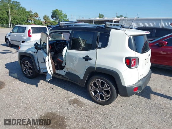 2017 Jeep Renegade Limited z VIN ZACCJADB3HPE54261, wystawiony jako IAAI lot #42028152 z przebiegiem 80 723 mil mil oraz . Historia ofert i sprzedaży dostępna na DreamBid. Obrazek 3.