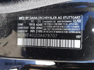 2003 Mercedes-Benz C 230 Kompressor z VIN WDBRF40J33A478707, wystawiony jako Copart lot #54256385 z przebiegiem 137 739 mil mil oraz Szkoda całkowita • Salvage title. Historia ofert i sprzedaży dostępna na DreamBid. Obrazek 14.