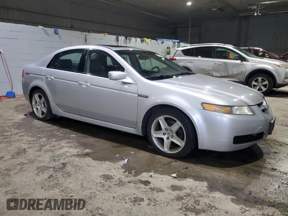 2005 Acura TL with VIN 19UUA66285A010658, listed as a Copart auction lot 47297795 with 182,809 mi miles and Salvage Title. Bid and sale history available at carsss.com. Image 4.