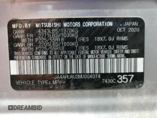 2021 Mitsubishi Outlander ES с VIN JA4ARUAU2MU004014, выставлен на аукционе Copart как лот 57774535 с пробегом 62 030 миль миль и Чистый • Clean title. История ставок и продаж доступна на DreamBid. Изображение 13.