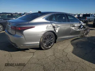 2023 Lexus LS with VIN JTHD51FF2P5018953, listed as a Copart auction lot 86888314 with 0 mi miles and Salvage Title. Bid and sale history available at carsss.com. Image 3.