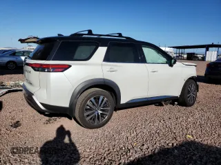 2022 Nissan Pathfinder Platinum with VIN 5N1DR3DG7NC268318, listed as a Copart auction lot 49682025 with 23,285 mi miles and Salvage title. Bid and sale history available at DreamBid. Image 3.