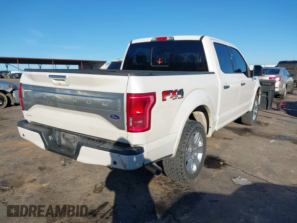 2017 Ford F-150 XL with VIN 1FTEW1EF5HFA07428, listed as a IAAI auction lot 41334443 with 178,545 mi miles. Bid and sale history available at carsss.com. Image 4.