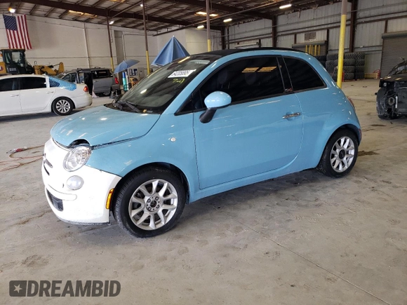 2017 FIAT 500 Pop with VIN 3C3CFFLR7HT542417, listed as a Copart auction lot 64205895 with 59,482 mi miles and Clean title. Bid and sale history available at DreamBid. Image 1.