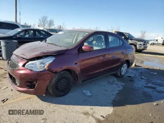 2020 Mitsubishi Mirage G4 ES with VIN ML32F3FJ0LHF13530, listed as a Copart auction lot 42459005 with 32,608 mi miles and Salvage Title. Bid and sale history available at carsss.com. Image 1.