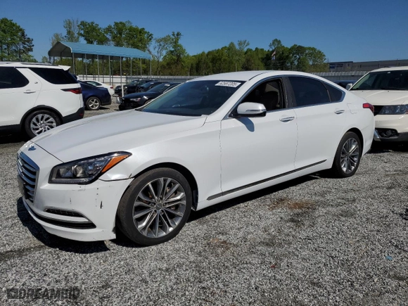 2016 Hyundai Genesis 3.8L with VIN KMHGN4JE4GU136132, listed as a Copart auction lot 52557205 with 150,184 mi miles and Clean Title. Bid and sale history available at carsss.com. Image 1.