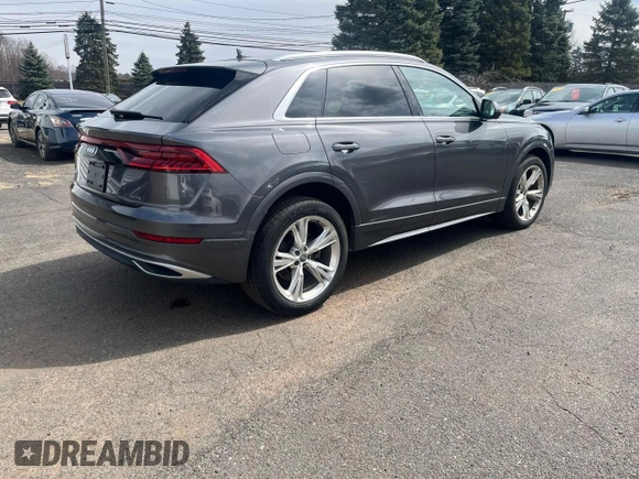 2019 Audi Q8 Premium Plus with VIN WA1BVAF13KD035346, listed as a Copart auction lot 50950015 with 105,787 mi miles and Clean title. Bid and sale history available at DreamBid. Image 3.