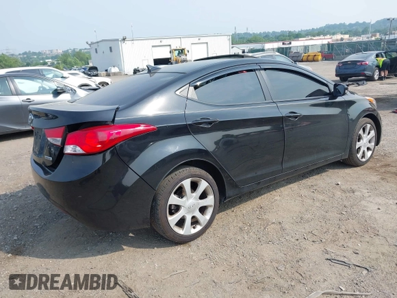 2012 Hyundai Elantra Limited with VIN KMHDH4AE8CU310045, listed as a IAAI auction lot 42498504 with 50,422 mi miles and . Bid and sale history available at DreamBid. Image 4.