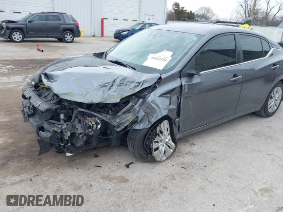 2020 Nissan Sentra S with VIN 3N1AB8BV2LY255414, listed as a IAAI auction lot 41822354 with 46,824 mi miles. Bid and sale history available at carsss.com. Image 2.