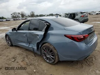 2022 Infiniti Q50 Red Sport 400 with VIN JN1FV7DP7NM370229, listed as a Copart auction lot 55123274 with 36,057 mi miles and Salvage Title. Bid and sale history available at DreamBid. Image 2.