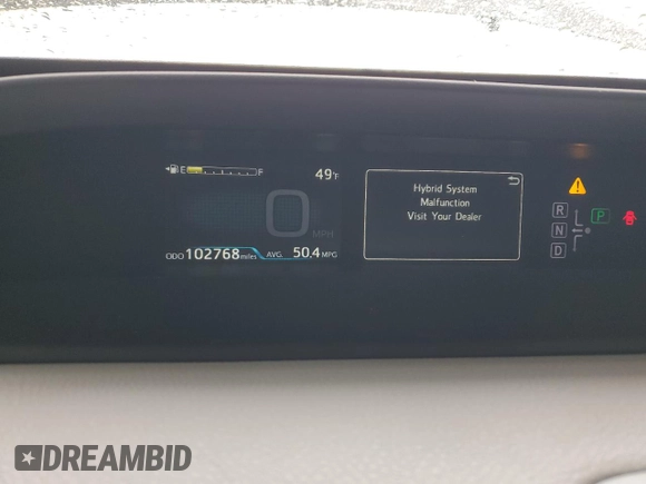 2017 Toyota Prius Two with VIN JTDKBRFU7H3566152, listed as a Copart auction lot 48227095 with 102,768 mi miles and Salvage Title. Bid and sale history available at DreamBid. Image 9.