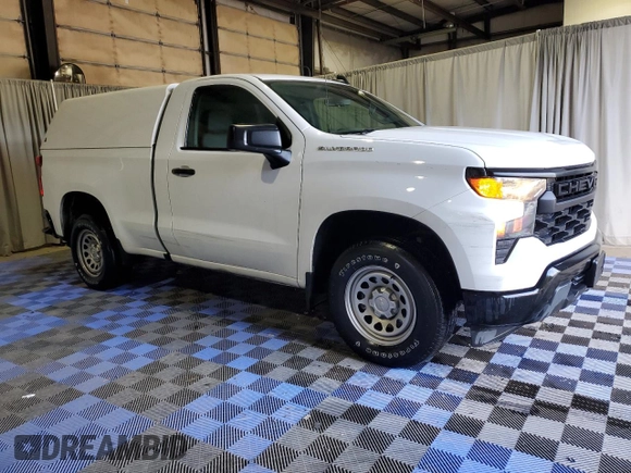 2023 Chevrolet Silverado 1500 Work Truck with VIN 3GCNAAEK3PG355107, listed as a Copart auction lot 52898205 with 106,457 mi miles and Clean Title. Bid and sale history available at DreamBid. Image 4.