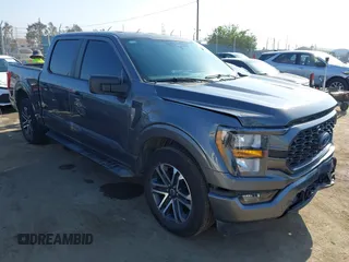 2023 Ford F-150 XL with VIN 1FTEW1CP4PKE03786, listed as a IAAI auction lot 42407586 with 34,215 mi miles and . Bid and sale history available at DreamBid. Image 1.